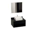 Bancada com Nicho para Cuba de Apoio 30x60x45cm Preto Venturi