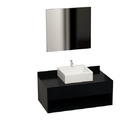 Bancada com Nicho para Cuba de Apoio 30x80x45cm Preto Venturi