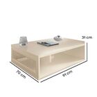 Bancada Com Painel 1.6 Para Tv E Mesa De Centro Dubai Nature