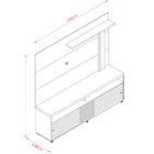 Bancada Com Painel Frizz Para Tv 65 Polegadas Calacata/off Wh