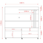Bancada Com Painel Frizz Para Tv 65 Polegadas Calacata/off Wh