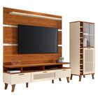 Bancada Com Painel Tv 65 E Cristaleira Mbl