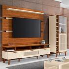 Bancada Com Painel Tv 65 E Cristaleira Mbl