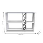 Bancada Com Prateleiras Florida Off White Cinza