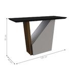 Bancada Com Tampo Em Vidro Turku Imbuia Preto