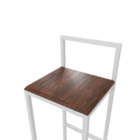 Bancada Cozinha Balcão Gourmet 120cm Branco Com 2 Banquetas I