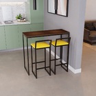 Bancada Cozinha Balcão Gourmet 120cm Imbuia Com 2 Banquetas E