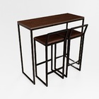 Bancada Cozinha Balcão Gourmet 120cm Imbuia Com 2 Banquetas I