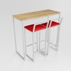 Bancada Cozinha Balcão Gourmet 120cm Pinus Com 2 Banquetas Es