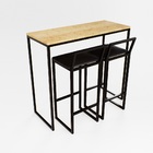 Bancada Cozinha Balcão Gourmet 120cm Pinus Com 2 Banquetas Es