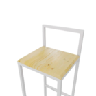 Bancada Cozinha Balcão Gourmet 120cm Pinus Com 2 Banquetas Pi