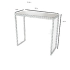 Bancada Cozinha Balcão Gourmet Branco 120cm Tampo Vidro