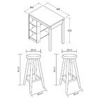 Bancada Cozinha Ditália + 2 Banquetas + Iluminação Cd-1022
