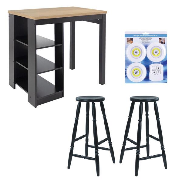 Bancada Cozinha Ditália + 2 Banquetas + Iluminação Cd-1022