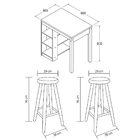 Bancada Cozinha Gourmet Ditália Com 2 Banquetas Cd-1022