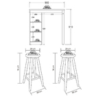 Bancada Cozinha Gourmet Ditália Com 2 Banquetas Cd-1022