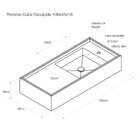 Bancada Cuba Esculpida De Porcelanato Para Banheiro Alto Padr