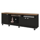 Bancada Dallas Lukaliam Móveis Preto Fosco