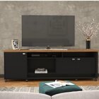 Bancada Dallas Lukaliam Móveis Preto Fosco