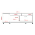 Bancada Dallas Off White/amêndoa 3 Portas 2 Prateleiras 5 Nic