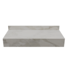 Bancada de Banheiro em Porcelanato para Cuba de Apoio 15x100x45cm Média Marmorizado Gold VIP Bongut