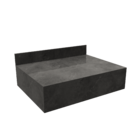 Bancada de Banheiro em Porcelanato para Cuba de Apoio 15x60x45cm Pequena Preta Dark VIP Bongut