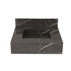 Bancada de Banheiro em Porcelanato com 1 Cuba Esculpida 60x45x15cm Pequena Calacata Black Class Bongut