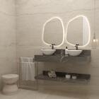 Bancada de Banheiro em Porcelanato de Apoio 120x45x15cm Grande Calacata Black Vip Bongut