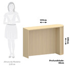 Bancada de Cozinha 100% MDF com Tampo Para Ilha Canto Arredon