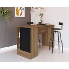 Bancada De Cozinha 135x85,5cm Laura Delmarco Móveis Mel/preto