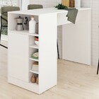 Bancada De Cozinha 1 Porta 4 Prateleira Branco Bmu 58 - Brv M