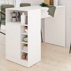 Bancada De Cozinha 1 Porta 4 Prateleira Branco - Pnr Móveis