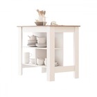 Bancada De Cozinha 1 Prateleira Branco/carvalho Dakar 0746 -