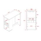 Bancada De Cozinha Ad5003 Carvalho/branco - Tecno Mobili