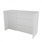 Bancada De Cozinha Alta Ilha Gourmet Ripado Branco Hp - Panor