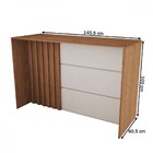 Bancada De Cozinha Alta Ilha Gourmet Ripado Nature/areia Hp -