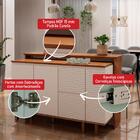 Bancada De Cozinha Auris 2 Portas 3 Gavetas 100% Mdf Canela/o