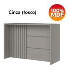 Bancada De Cozinha Ilha Gourmet Com Ripado Cinza Hp -  Henn