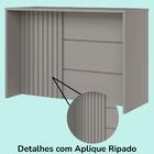 Bancada De Cozinha Ilha Gourmet Com Ripado Cinza Hp -  Henn