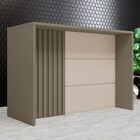 Bancada De Cozinha Ilha Gourmet Com Ripado Duna/cristal -  He