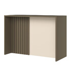 Bancada De Cozinha Ilha Gourmet Com Ripado Duna/cristal -  He