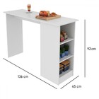 Bancada De Cozinha Ilha Gourmet Texas 2 Prateleiras Branco -