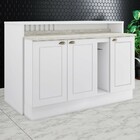 Bancada De Cozinha Kit Ilha Gourmet Americana 3 Portas Ripado