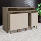 Bancada De Cozinha Kit Ilha Gourmet Connect 3 Portas Ripado D