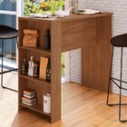 Bancada De Cozinha Luna 3 Prateleiras Freijó - Irm Móveis