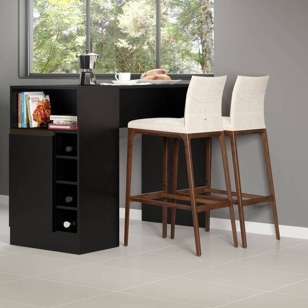 Bancada De Cozinha Multiuso 136x50cm Com Garrafeiro 1 Porta 1