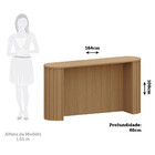 Bancada de Cozinha Para Ilha 100% MDF Com Tampo Lumina Lucian