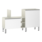 Bancada de Cozinha Península 43,4x82,5x65cm Branco Prime Luciane