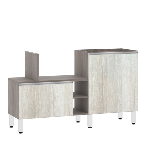 Bancada de Cozinha Península 43,4x82,5x65cm Legno Crema Prime Luciane
