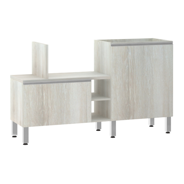 Bancada de Cozinha Península 43,4x82,5x65cm Legno Crema Prime Luciane